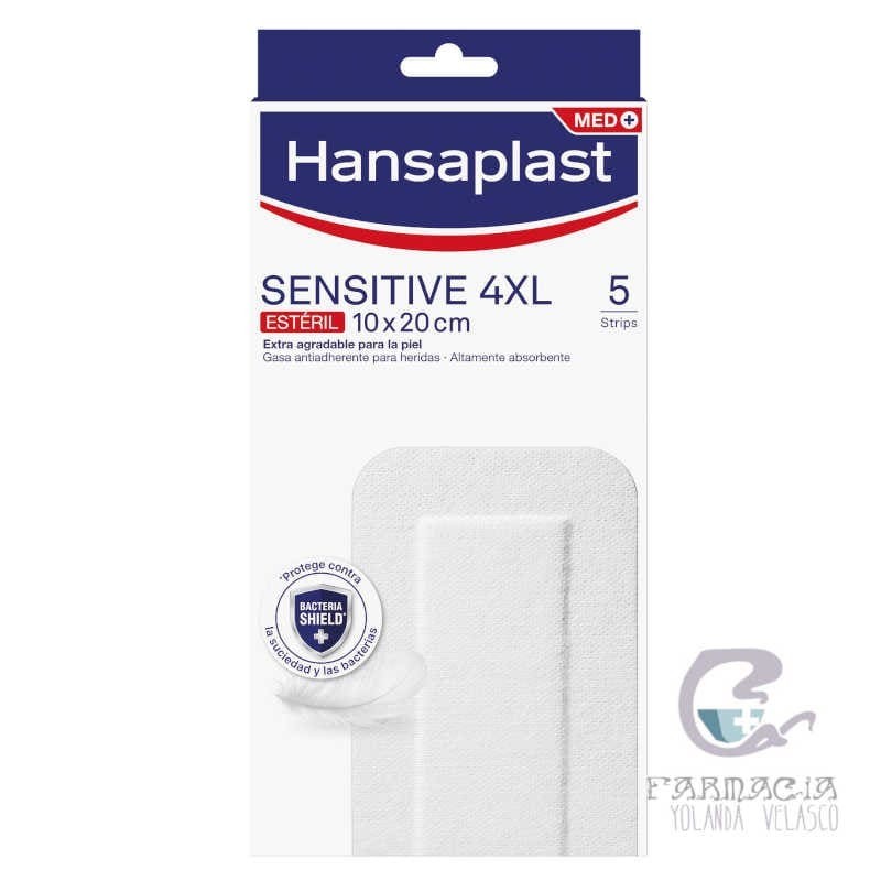 Hansaplast Med Sensitive 4XL Apósito Estéril 5 Apósitos 10x20 cm