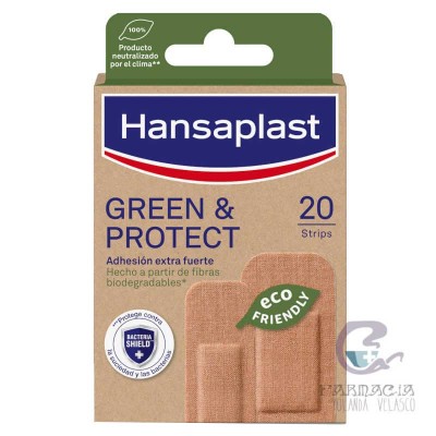 Hansaplast Green & Protect Apósito Adhesivo Surtido 20 Unidades