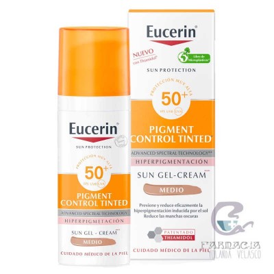 Eucerin Pigment Control 50+ SPF 1 Envase 50 ml Tono Medio