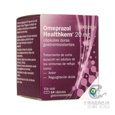 Omeprazol Healthkern 20 mg 14 Cápsulas Gastrorresistentes