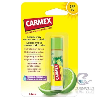 Carmex Ultra Hidratante Bálsamo Labial 4 Stick Lime Twist