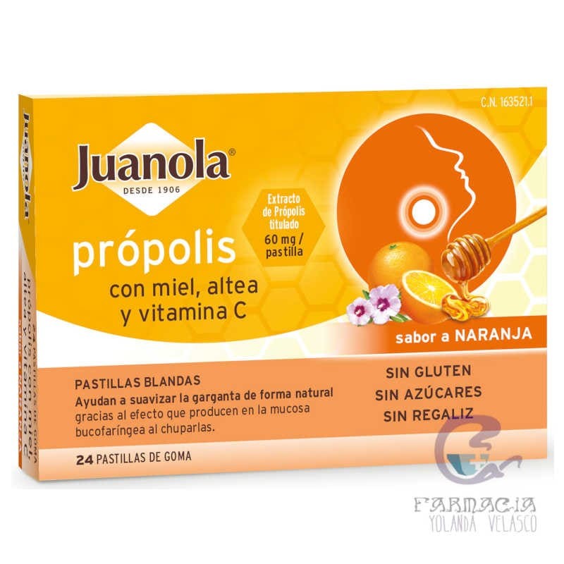 Juanola Própolis Pastillas Naranja 24 Pastillas
