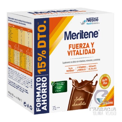 Meritene Duplo Sabor Chocolate 2x15 Sobres