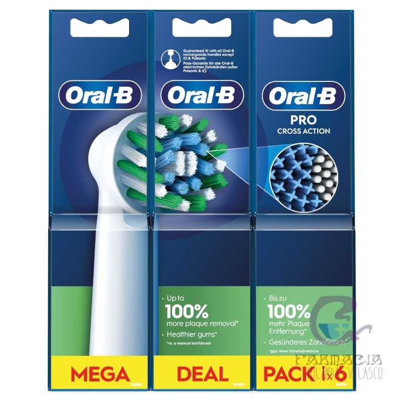 Oral-B Recambio Cross Action Pack 6 Unidades