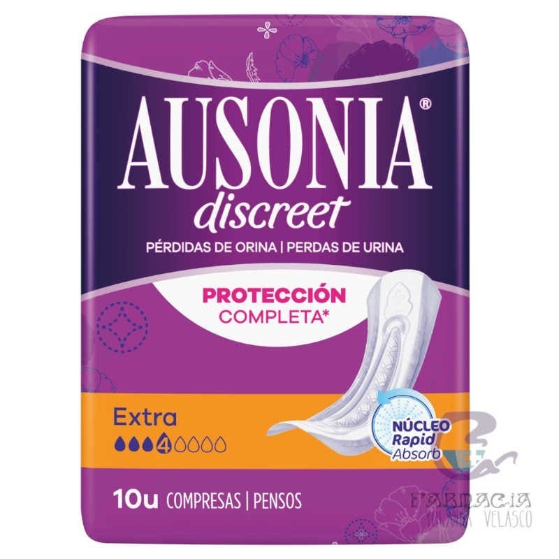 Absorb Inc Orina Muy Ligera Ausonia Discreet Extra 10 Unidades