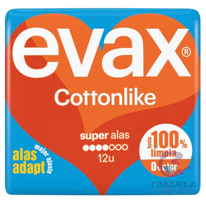 Compresas Evax Alas Super 12 Unidades