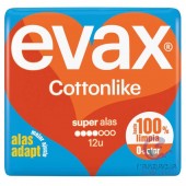 Compresas Evax Alas Super 12 Unidades