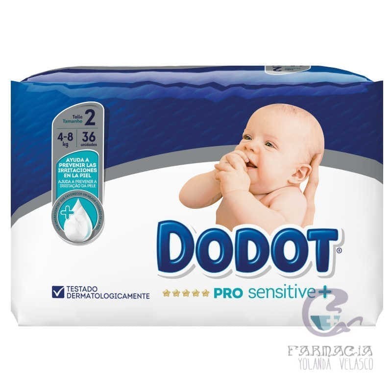 Dodot Pañal Infantil Pro Sensitive Talla 2 4-8 kg 36 Unidades