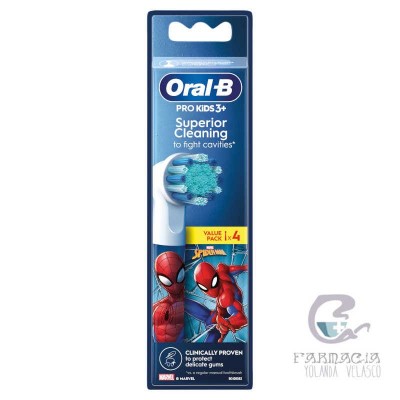 Oral-B Recambio Spiderman 4 Unidades