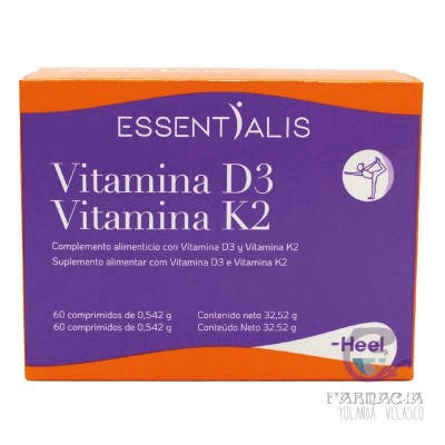 Essentialis Heel Vitamina D3 Vitamina K2 60 Unidades