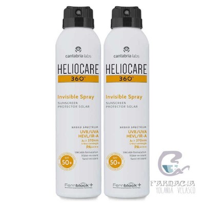 Heliocare 360ª Pack Duplo Spray Invisible SPF 50+ 2x200 ml