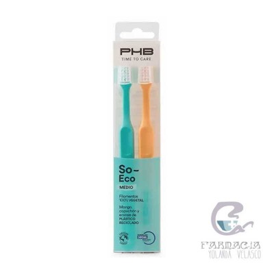 PHB Cepillo Dental Adulto Eco 2 Unidades Medio Duplo