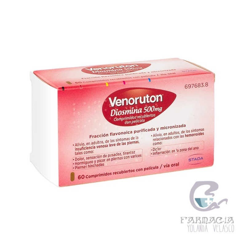 Venoruton Diosmina 500 mg 60 Comprimidos Recubiertos