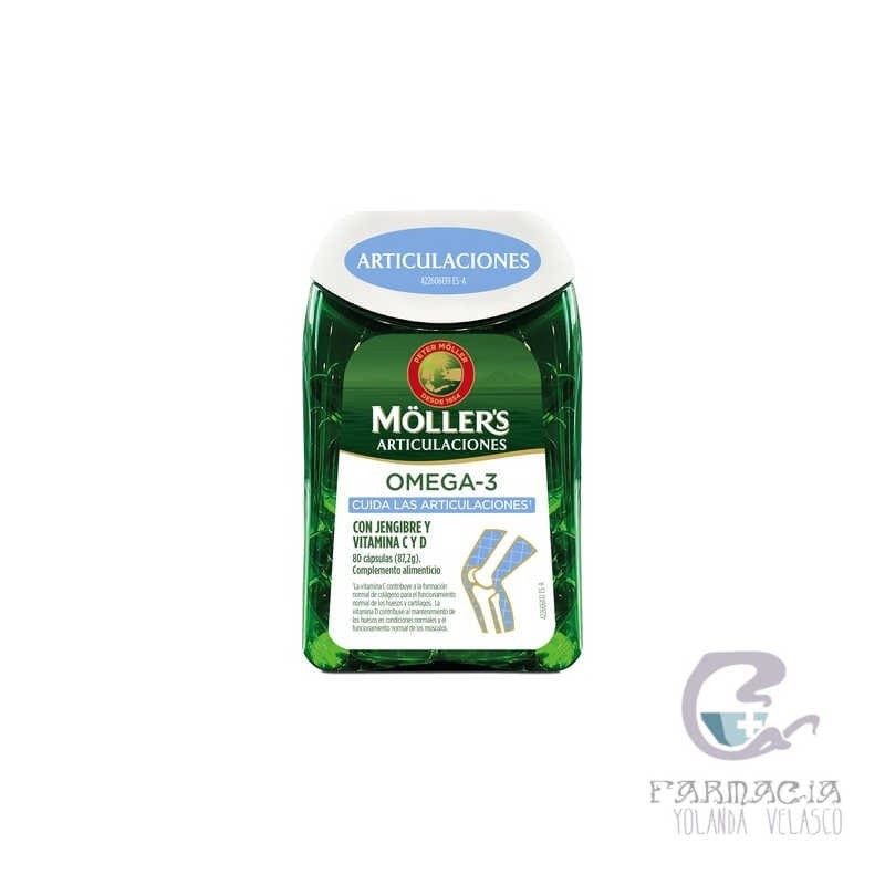 Mollers Articulaciones Omega-3 EPA Vitaminas C,D + Jengibre