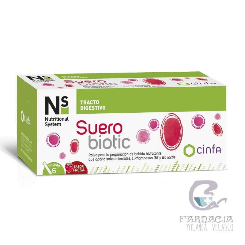 NS Florabiotic Sueropro+ 6 Sobres 4,250 gr Sabor Fresa