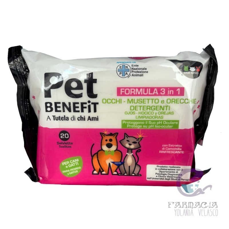 Pet Benefit 3 en 1 Ojos, Hocico y Orejas 20 Unidades