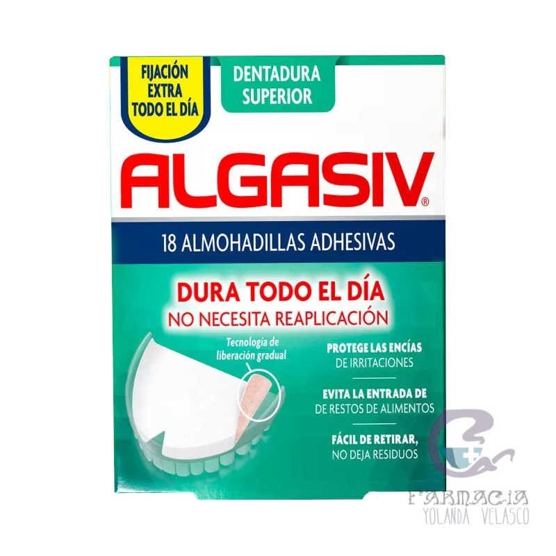 Algasiv 18 Almohadillas Adhesivas Prótesis Superior