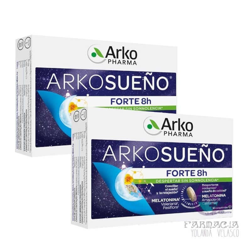 Arkorelax Sueño Forte 8h 2 Unidades 30 Comprimidos Bicapa Pack