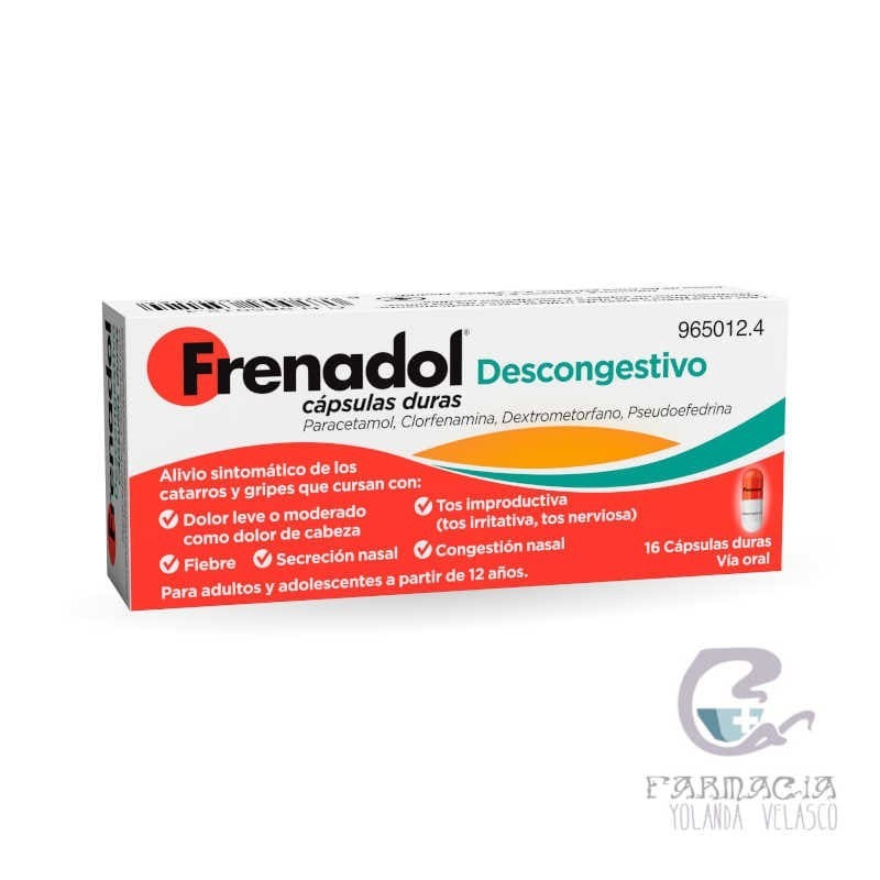 Frenadol Descongestivo 16 Cápsulas