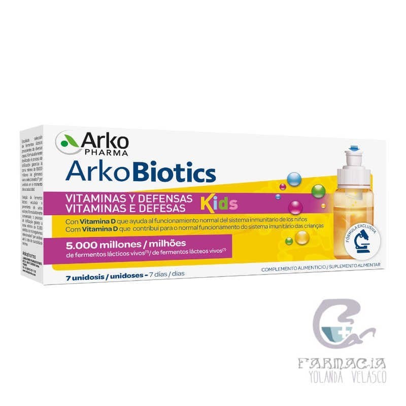Arkobiotics Vitaminas y Defensas Niños 7 Unidosis