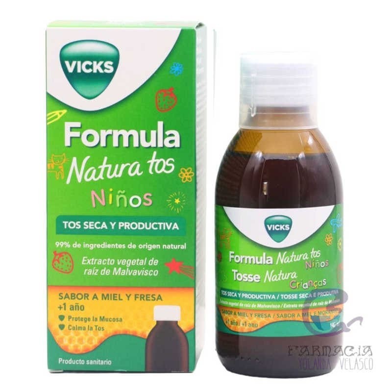 Formula Natura Tos Niños 140 ml Sabor Miel y Fresa