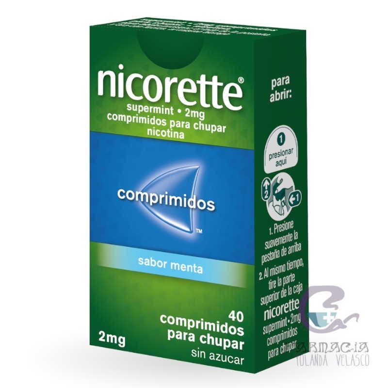 Nicorette Supermint EFG 2 mg 40 Comprimidos Para Chupar