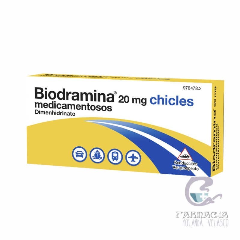 Biodramina 20 mg 6 Chicles
