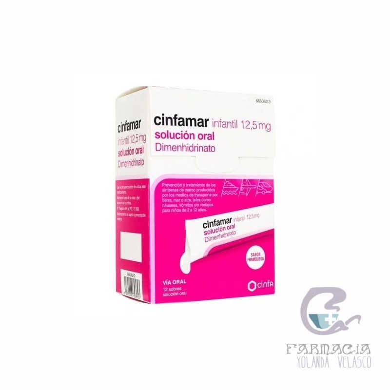 Cinfamar Infantil 12.5 mg 12 Sobres Solución Oral 5 ml