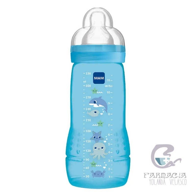 Bottle Biberón Mam Easy Active Baby +4M 330 ml Azul