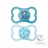 Chupete Silicona Simétrica Mam Supreme +6m Pack Doble Azul