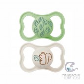 Chupete Silicona Simétrica Mam Supreme +6m Pack Doble Neutro