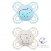 Chupete Silicona Mam Perfect Start 0-2 Meses Pack Doble Azul