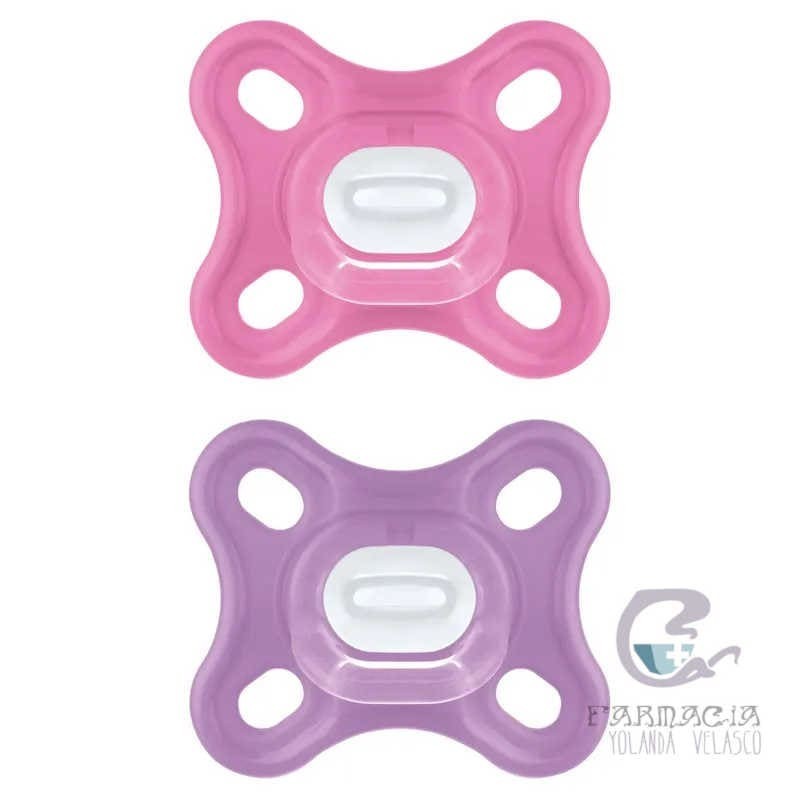 Chupete Silicona Mam Comfort +0 Meses Rosa Pack Doble
