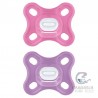 Chupete Silicona Mam Comfort +0 Meses Rosa Pack Doble