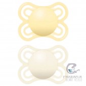 Chupete Silicona Mam Perfect 2-6 Meses Pack Doble Neutro