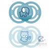 Chupete Silicona Fisiológico Mam Perfect +6 Meses Pack Doble Azul