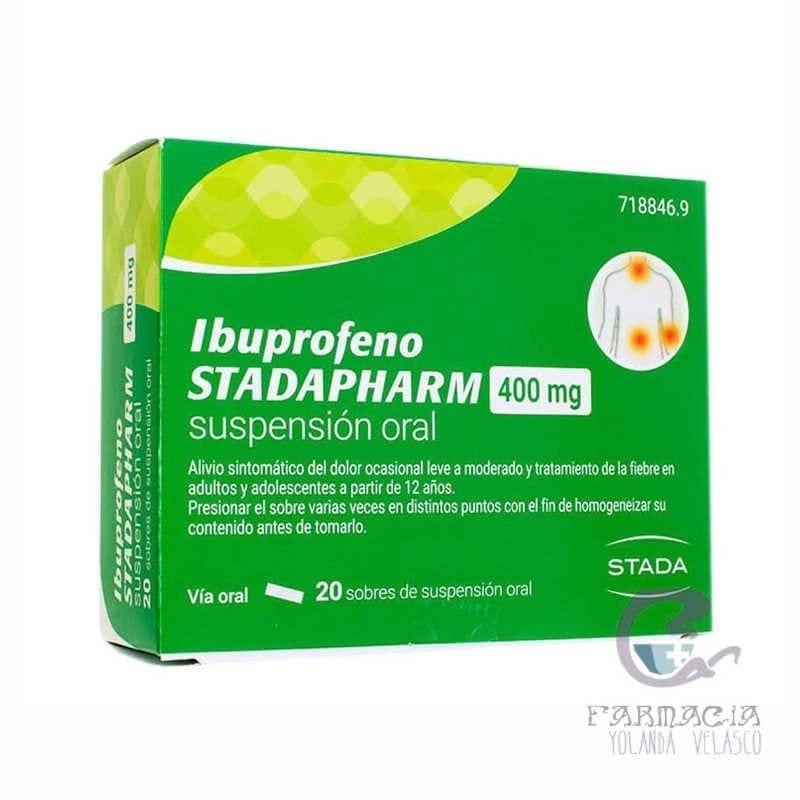 Ibuprofeno Stadapharm EFG 400 mg 20 Sobres Suspensión Oral 10 ml