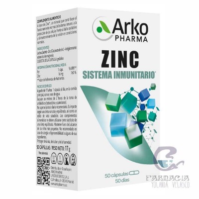 Arkopharma Zinc 50 Cápsulas