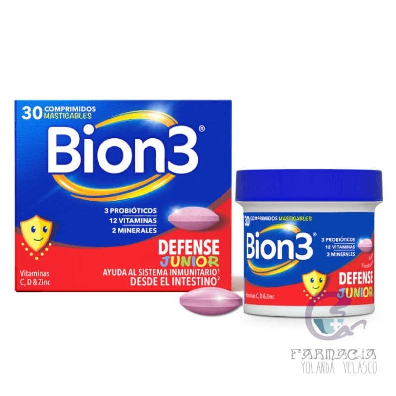 Bion3 Defense Junior 30 Comprimidos Masticables Sabor Frambuesa