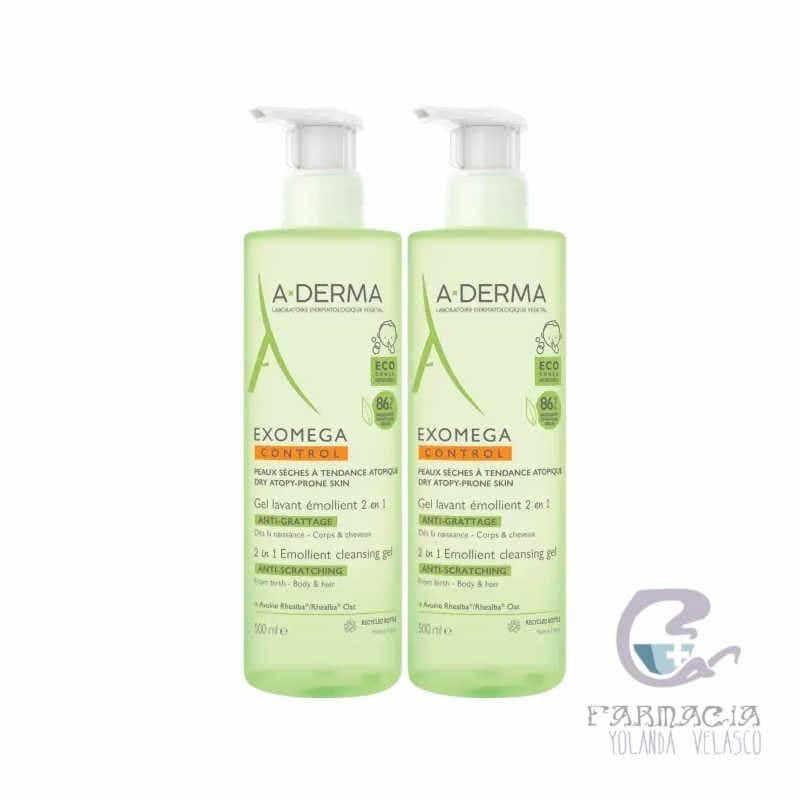 A-Derma Exomega Gel Limpiador 2 en 1 Promo Duo 2x500 ml