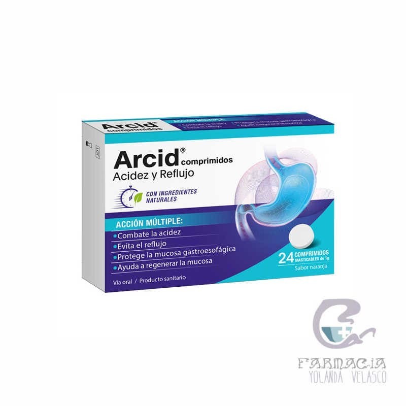 Arcid 24 Comprimidos Masticables Sabor Naranja