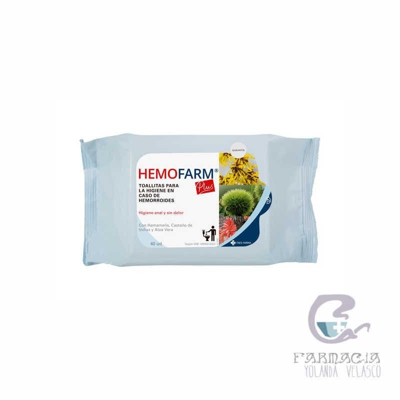 Hemofarm Plus Toallitas Sobre 40 Toallitas