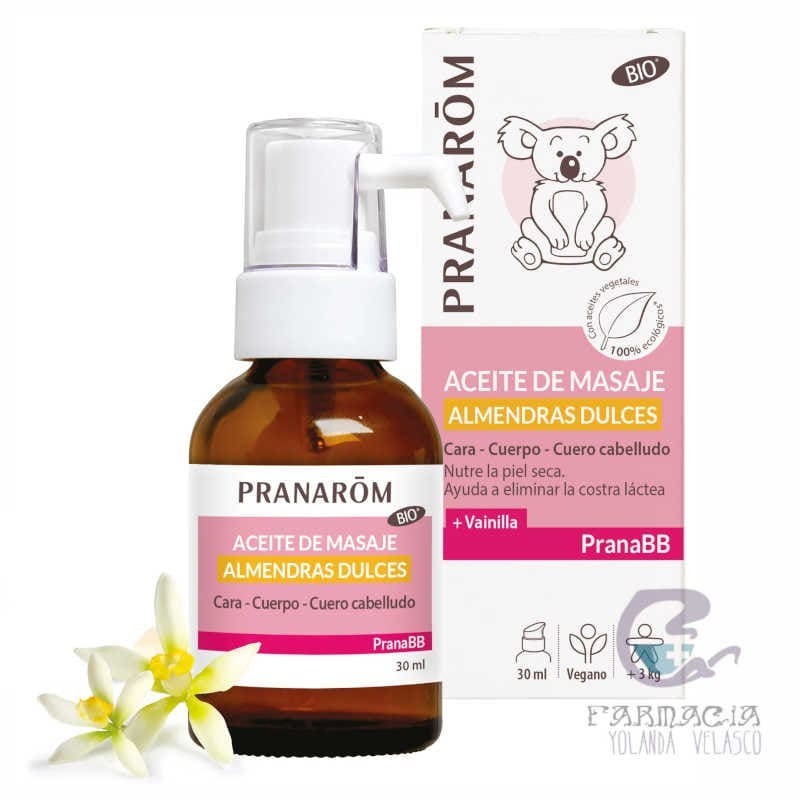 PranaBB Aceite de Masaje Almendras Dulces Bio 1 Envase 30 ml