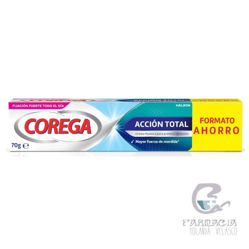 Corega Acción Total Crema Fijadora Adhesivo Prótesis 70 gramos