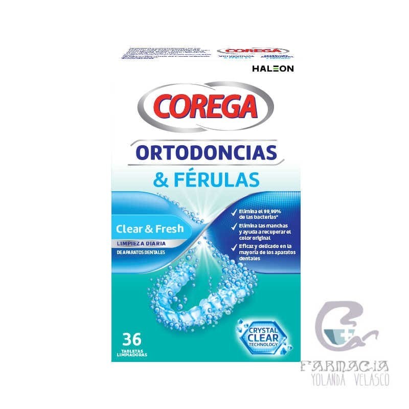 Corega Ortodoncias & Férulas 36 Tabletas Limpiadoras