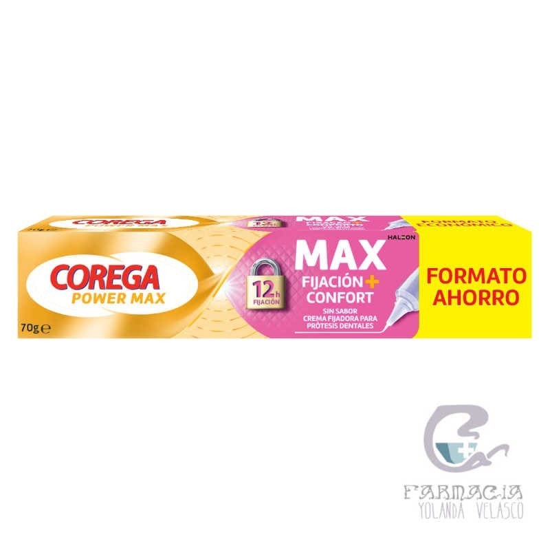 Corega Max Fijación + Confort 1 Tubo 70 gr Sin Sabor