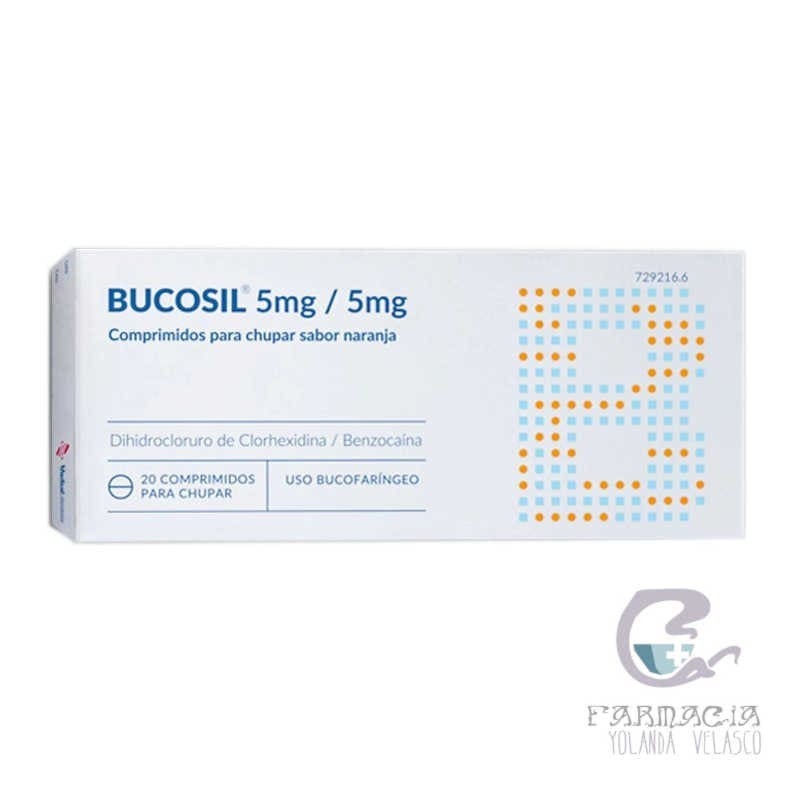 Bucosil 5 mg/5 mg 20 Comprimidos Para Chupar Sabor Naranja