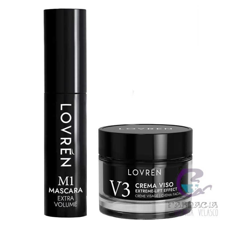 Lovren Travel Kit Máscara Nero M1 + Crema Viso V3 Extreme Lift Effect 15 m
