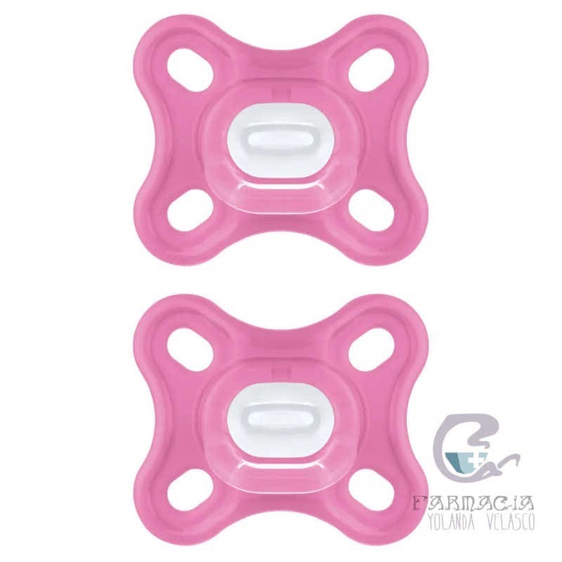 Mam Chupete Silicona Comfort 3-12 Meses 2 Unidades Color Rosa