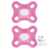 Mam Chupete Silicona Comfort 3-12 Meses 2 Unidades Color Rosa